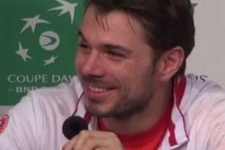VIDÉO. Coupe Davis 2014: Wawrinka, pompette, chambre les Français