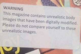 PHOTO. Photoshop : tous les magazines devraient avoir cet autocollant pour prévenir les lectrices