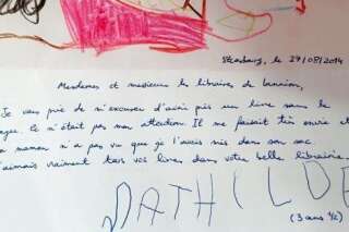 La lettre insolite d'une petite fille de 3 ans à une librairie de Lannion