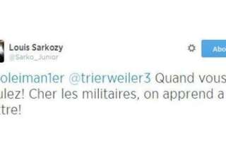 Louis Sarkozy et Léonard Trierweiler continuent de s'échanger des amabilités sur Twitter
