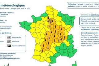 Météo France place 40 départements en vigilance orange 