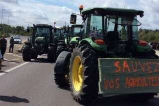 Des éleveurs en colère installent des barrages filtrants sur l'autoroute Metz-Luxembourg