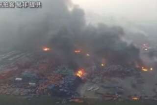 VIDÉO. Tianjin: au lendemain de la terrible explosion en Chine, la ville filmée par un drone