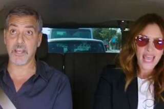 VIDÉO. James Corden appelle George Clooney et Julia Roberts pour éviter une amende en voiture