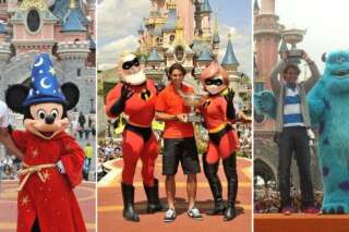 Rafael Nadal fête son trophée à Disneyland Paris