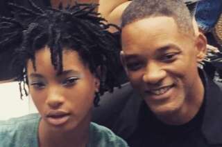 Will Smith et sa fille Willow maquillés au défilé Chanel