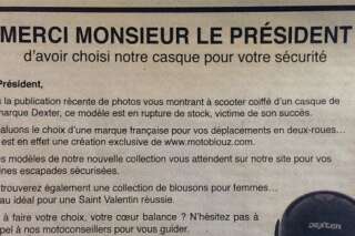 PHOTO. L'affaire Hollande - Gayet fait le bonheur d'une marque de casques
