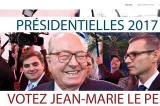 Jean-Marie Le Pen: un faux site internet déclare sa candidature à l'élection présidentielle de 2017