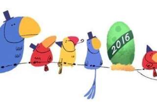 Google vous souhaite une bonne année 2016 avec un doodle animé