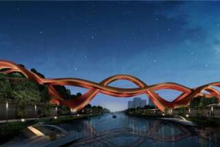 PHOTOS. Un pont inspiré du ruban de Möbius va voir le jour en Chine