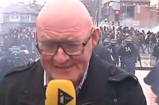 VIDÉO. Ce journaliste d'ITélé arrête son duplex à cause des gaz lacrymogènes pendant les manifestations contre la loi Travail