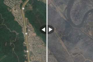 Les images satellites avant/après le gigantesque incendie à Fort McMurray au Canada