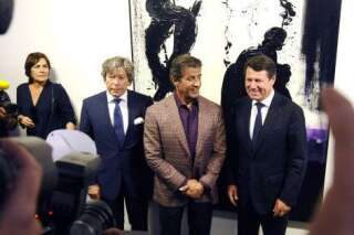 PHOTOS. Sylvester Stallone et ses toiles accueillis au Musée d'art moderne de Nice par Christian Estrosi