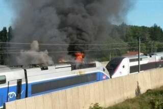 PHOTOS. L'incendie d'un TGV perturbe le trafic des trains sur l'axe Paris-Marseille