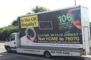 Immigration illégale: une campagne d'affichage du gouvernement britannique à Londres fait polémique