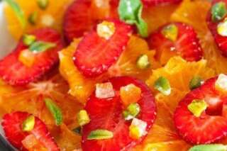 Vite fait, Bien fait: fraises à l'orange et aux pistaches