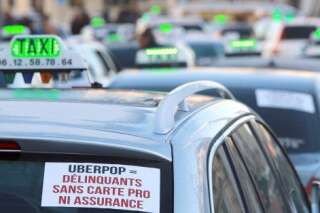 Grève des taxis: la mobilisation anti-Uber à revivre en images