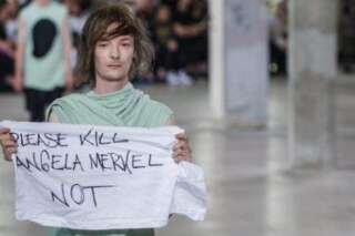 Fashion Week : un mannequin adresse un message douteux à Angela Merkel lors du défilé Rick Owens