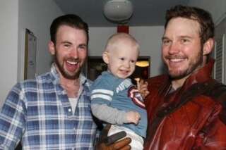 Chris Pratt alias Star-Lord et Chris Evans alias Captain America visitent des enfants malades à Boston