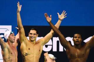 VIDÉO. Le relais français 4x100 m nage libre messieurs médaillé d'or aux Championnats du monde de natation à Kazan