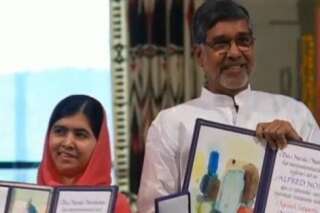 Malala reçoit son prix Nobel de la paix avec l'Indien Kailash Satyarthi