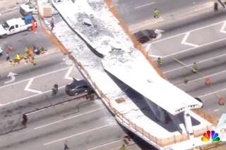À Miami, l'effondrement d'un pont au-dessus d'une autoroute fait au moins 4 morts