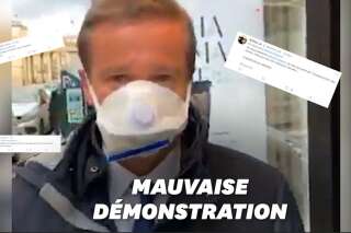 Dupont-Aignan se plaint de masques inadaptés... et met le sien à l'envers
