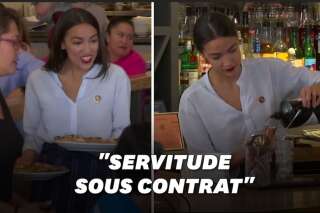 Alexandria Ocasio-Cortez repasse derrière le bar pour réclamer la hausse du salaire des serveurs