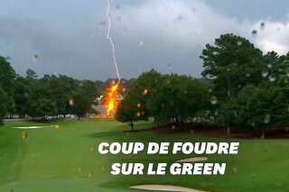 Deux éclairs foudroient des arbres en plein tournoi de golf