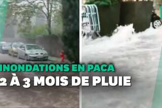 Inondations en PACA: l'équivalent de 2 à 3 mois de pluie tombé en quelques heures