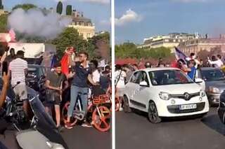 Après France-Uruguay, la foule des grands jours sur les Champs-Élysées