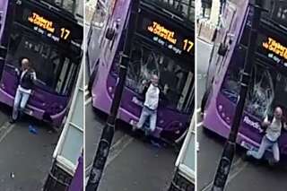 Miraculé après avoir été violemment heurté par un bus, il se relève pour aller au pub