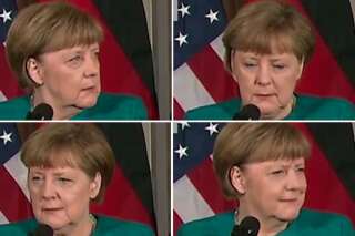 Ce regard d'Angela Merkel exprime toute la détresse des politiques face à Donald Trump