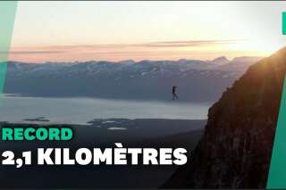 En Suède, ces funambules battent un record du monde à 600 m au-dessus du vide