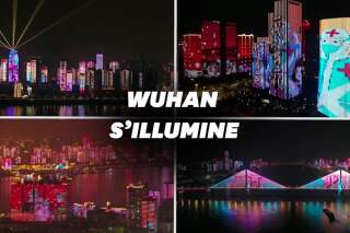 En Chine, Wuhan s'illumine pour fêter la réouverture des transports