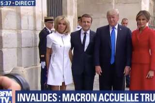La journée des couples Macron et Trump à Paris, en images