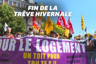 Manifestation à Paris contre la fin de la trêve hivernale