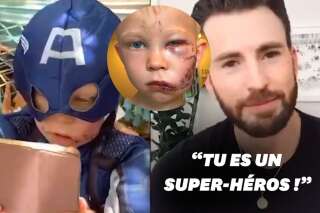 Captain America remercie ce petit garçon qui a sauvé sa sœur d'une attaque de chien