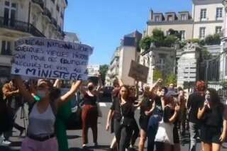 Darmanin accueilli à Nantes par des féministes en colère