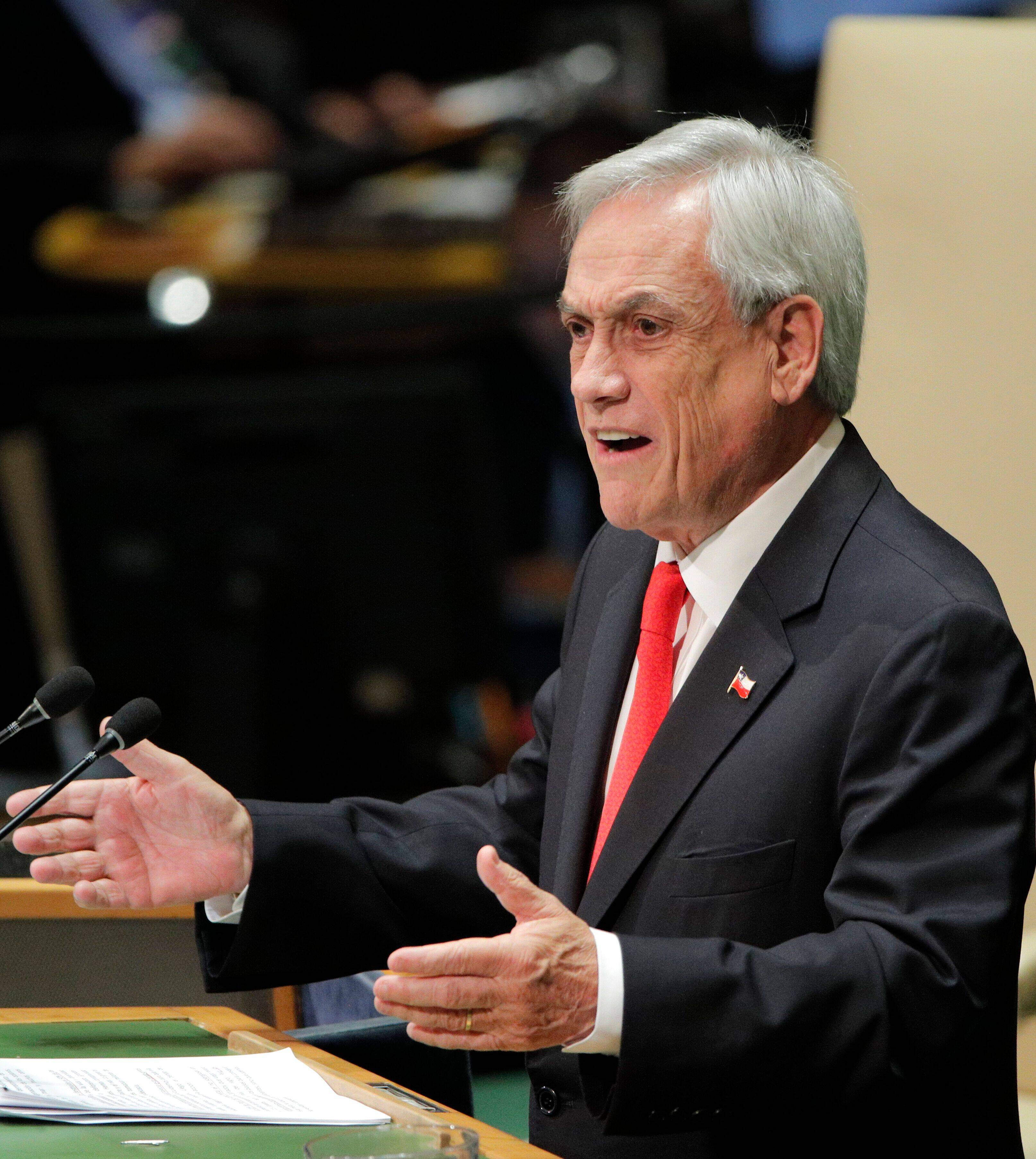 Le Président Du Chili Sebastian Piñera Affirme Que Le Pays Est En