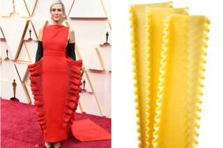 La robe en forme de lasagnes de Kristen Wiig aux Oscars vaut le détour(nement)