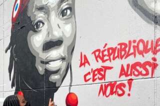 Danièle Obono peinte en Marianne à Stains contre la haine des élus