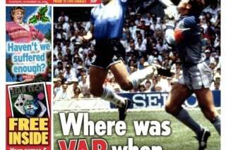 Maradona mort, l'anti-hommage de ce tabloïd anglais 34 ans après