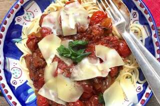 Ma recette, vite fait, bien fait, des spaghettis aux tomates cerises