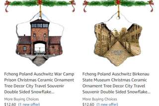Le mémorial d'Auschwitz demande à Amazon de retirer de la vente des décos de Noël à l'effigie du camp