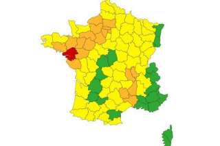 Pluie, inondations: Météo France place la Loire-Atlantique en alerte rouge
