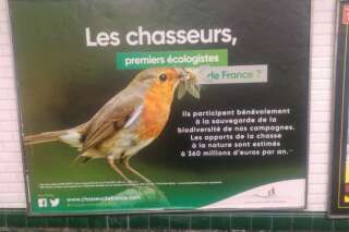 La RATP fait modifier la campagne publicitaire de la Fédération des chasseurs dans le métro parisien