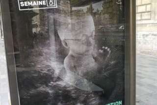 Une campagne anti-avortement affichée illégalement sur des arrêts de bus à Paris