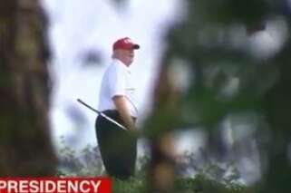 Trump avait promis d'être de retour au travail le lendemain de Noël, sauf qu'il a été filmé sur son golf