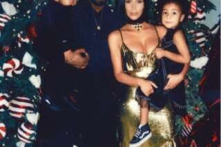 Kanye West publie une photo adorable de sa petite famille à Noël